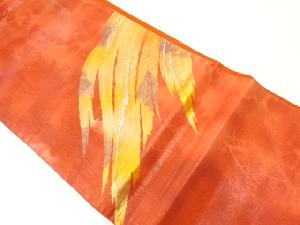 リサイクル　波模様織出し名古屋帯